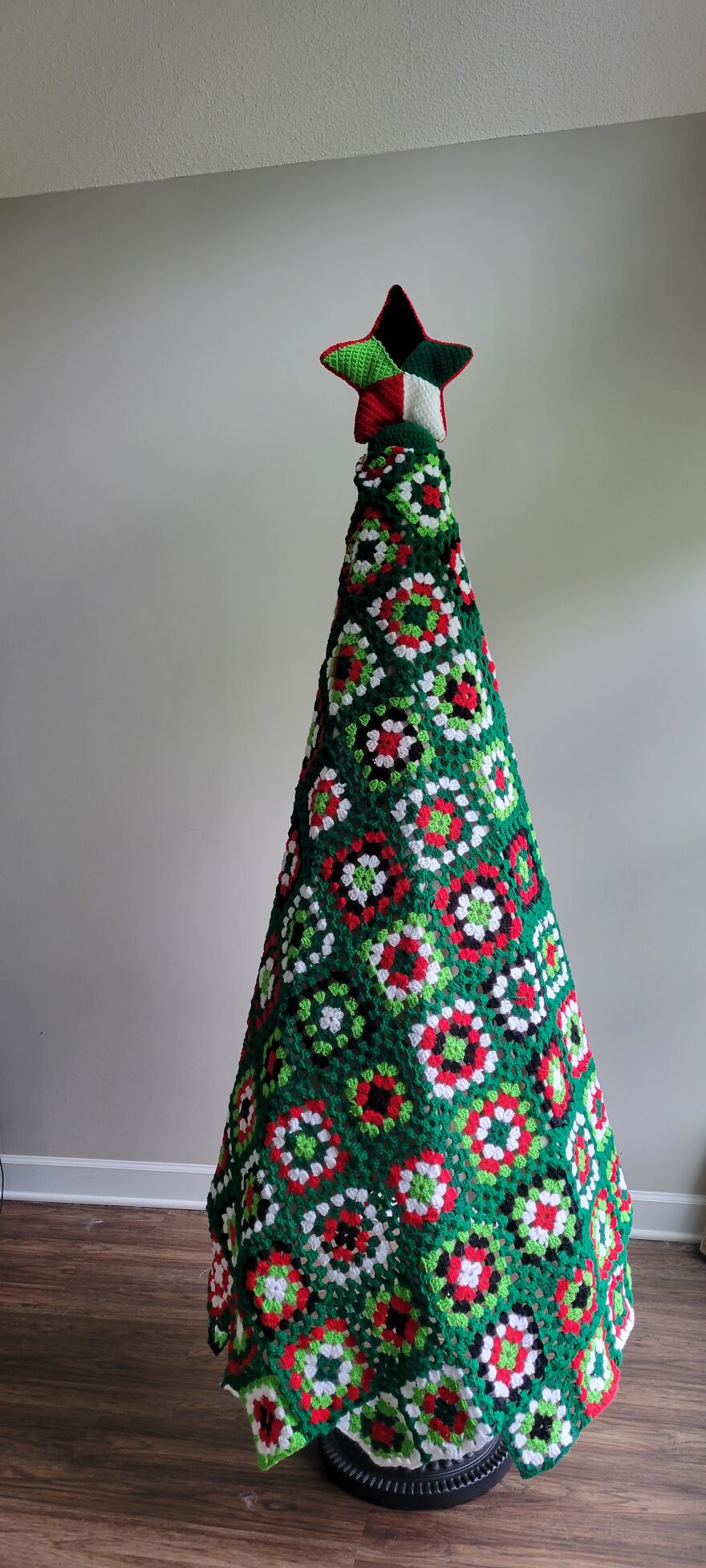 I Made A Giant Crochet Granny Square Christmas Tree