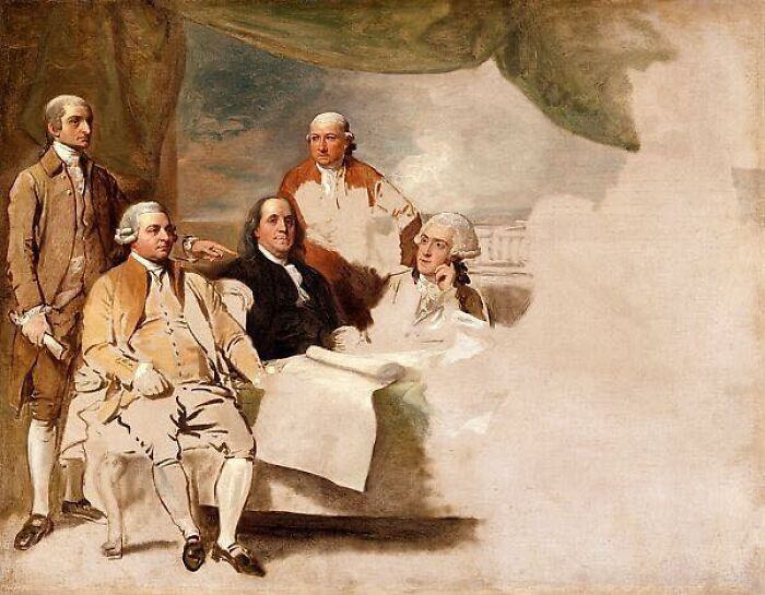 The Treaty Of Paris Painting, Depicting The End Of The American Revolutionary War With Great Britain