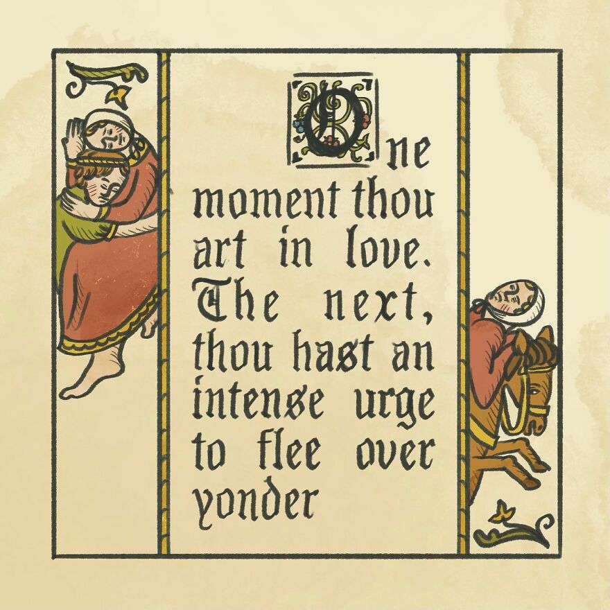 Medieval Humor Meets Modern Dating In &lsquo;Recognising The Ick&rsquo; Series By Clarice Tudor
