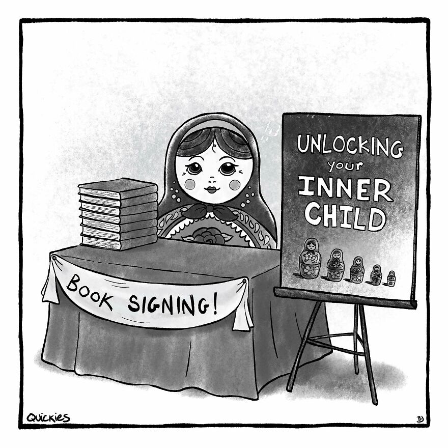 39 Witty One-Panel Comics From The Collaborative Minds Of Two Artists Under The Name Quickies (New Pics)