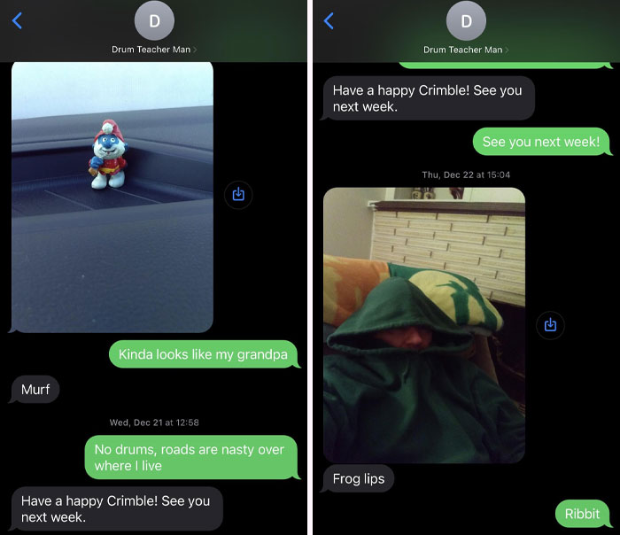 The Random Messages My Drum Teacher Sends Me