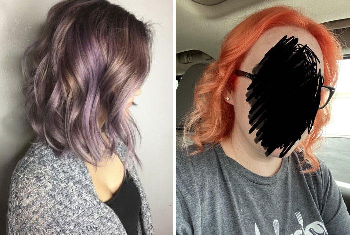 What I Asked For vs. What I Got. I Told The Lady I Was Nervous, And She Thought It Would Be A Good Idea If I Didn't Look While She Did It And "Trust The Process". $300 For This