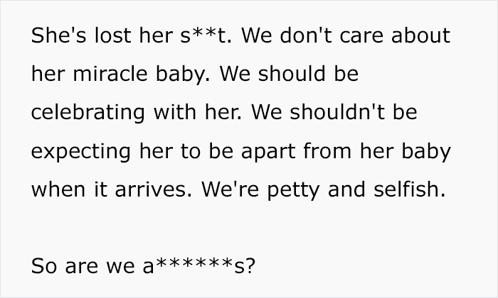 Woman Expects Friends To Throw Her A Baby Shower When She Didn&rsquo;t Allow Any Of Them To Have One