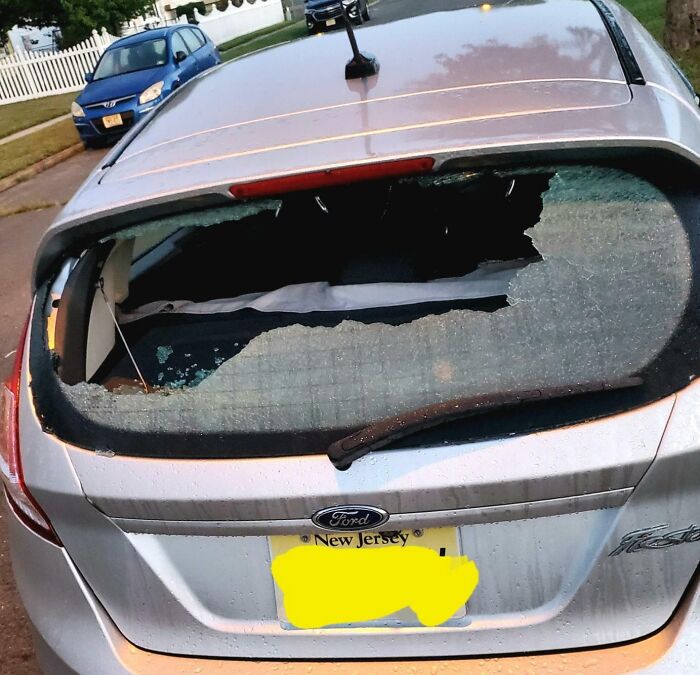 Wife Closed Her Door This Morning... Blew The Back Window Out