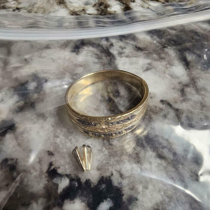 My Wife Accidentally Hit Her Engagement Ring Against The Counter