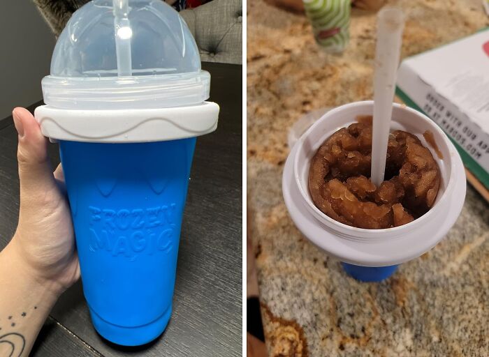 DIY Slushies In A Squeeze. The Magic Slushy Maker Squeeze Cup Turns Drinks Into Icy Delights