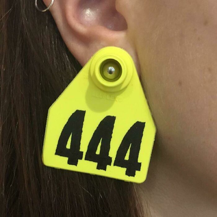 Cow Tag Earring