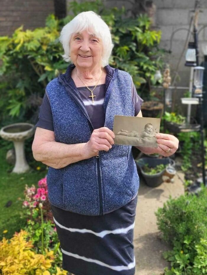 My Nanna On Her 84th Birthday Compared To Her 1st