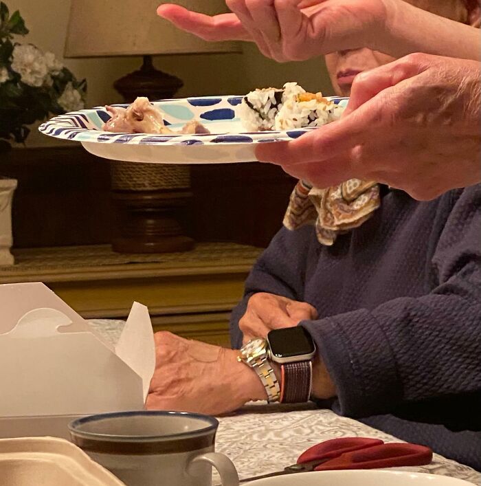 Grandma Got An Apple Watch But Still Insists On Sporting The Rolex