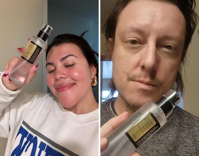 Two people holding a skincare product featured among popular TikTok Shop finds that landed directly in carts.