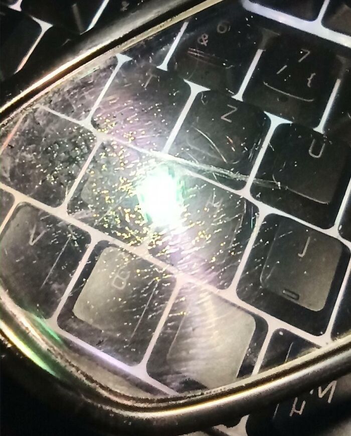 I Cleaned My Glasses But Apparently There Was A Small Stone On The Cloth