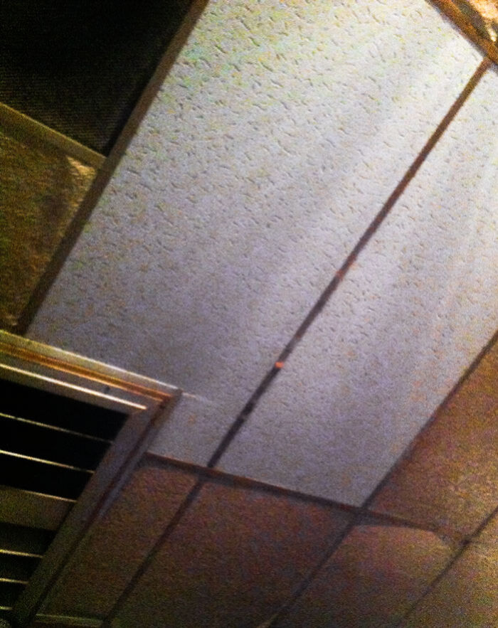 They Replaced Two Ceiling Tiles At A Bar That Allows Indoor Smoking