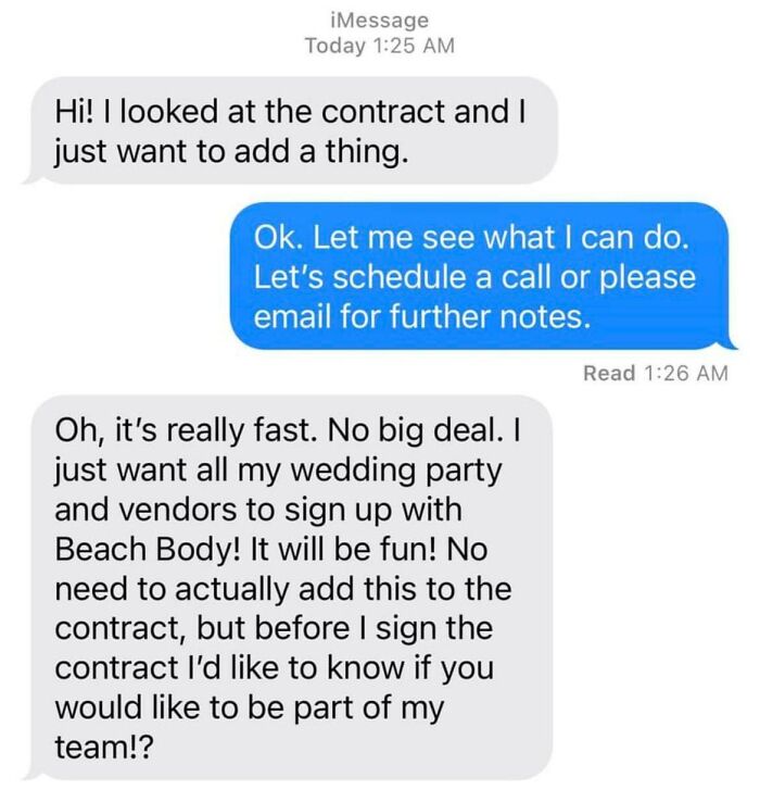 Multi-Level Marketing Making Its Way Around The Wedding Photographer Groups. The Photographer Was Blocked When She Declined