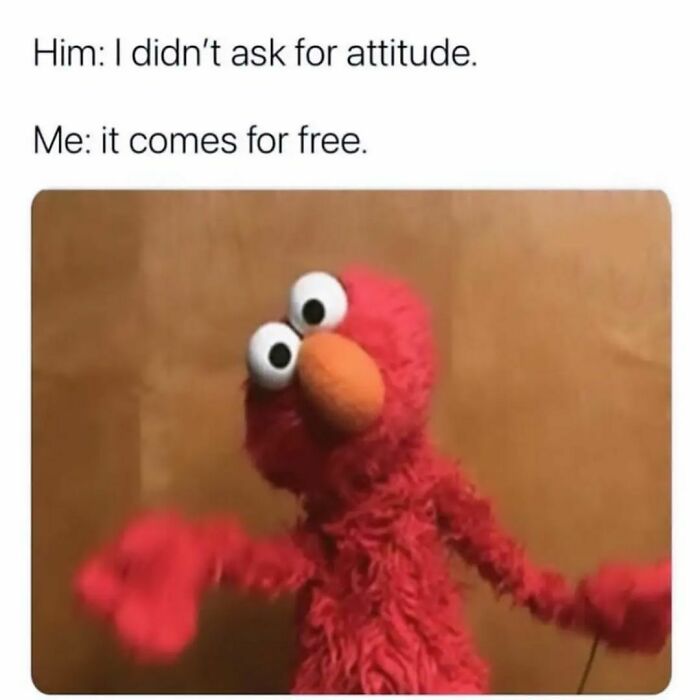 Elmo meme delivering a witty comeback for a funny laugh.
