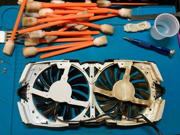 A Gentle Reminder - Don't Smoke Around Your PC Indoors. This Is So Much Work