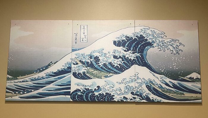 The Way These Canvases Were Hung Up In The Bathroom Of My Local Sushi Restaurant