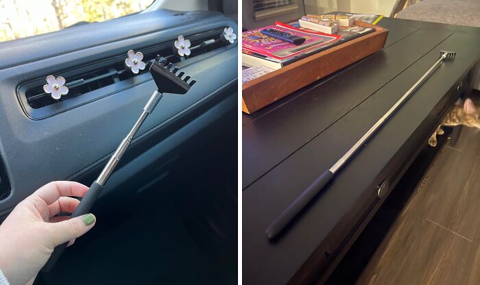 Never Suffer From An Unreachable Itch Again: 2 Pack Portable Extendable Back Scratcher To The Rescue!