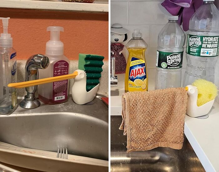 Ditch The Soggy Sponges And Give Your Dishcloth A Perch With This Adorable Pelican Cloth And Sponge Holder
