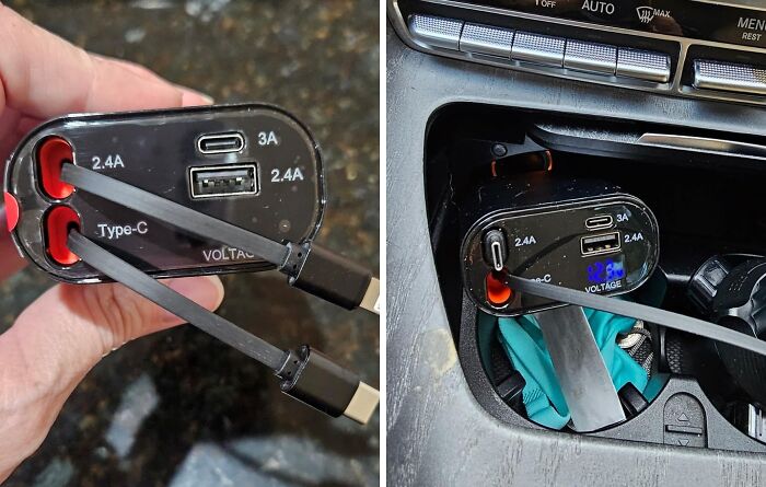  This Retractable Car Charger Is The Marie Kondo Of Your Car's Charging Situation - Tidy And Efficient