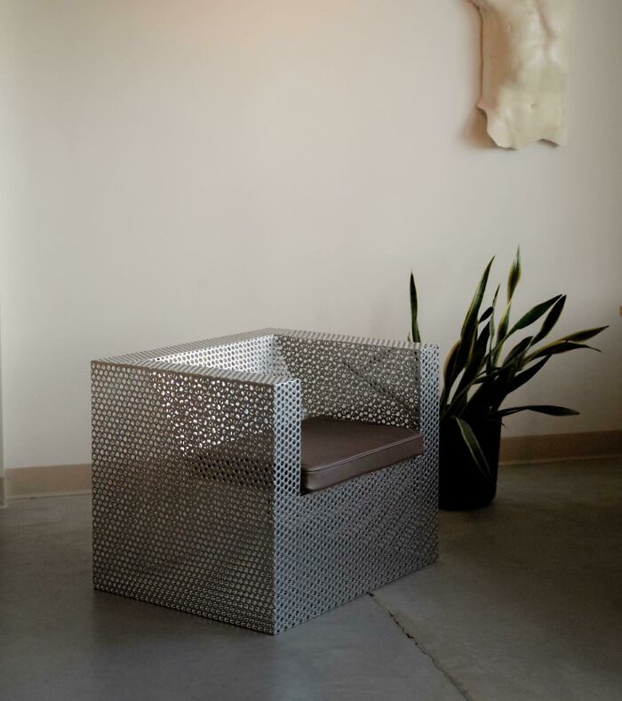 I Designed And Fabricated This Chair From Perforated Steel