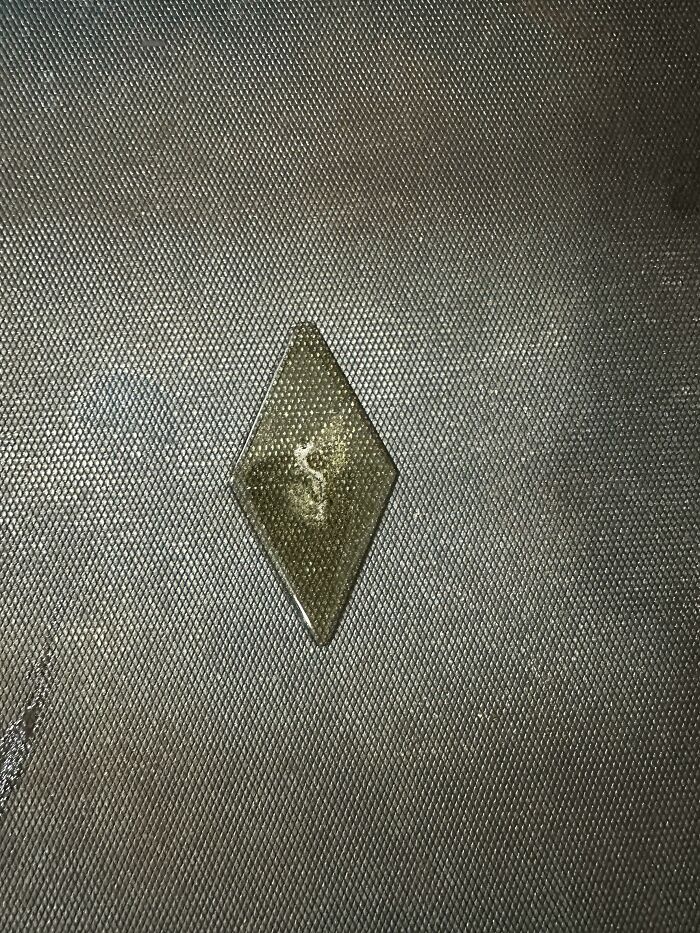 I Put Some Bacon Grease On My Electric Skillet And It Formed A Perfect Diamond