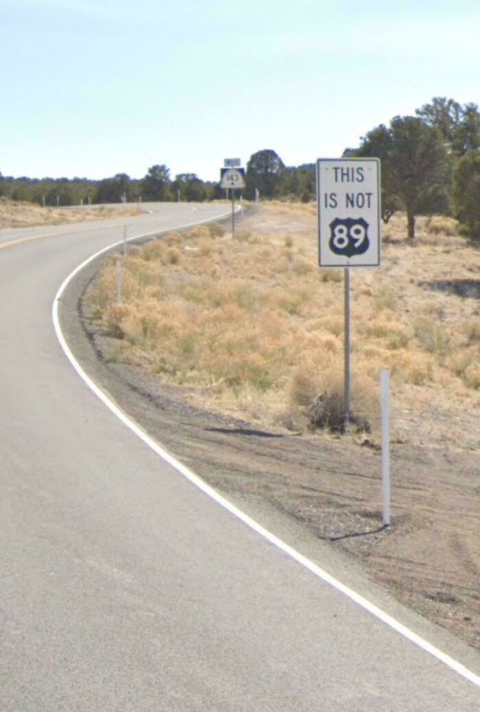 This Highway Sign Let's You Know What Highway You Are Not On