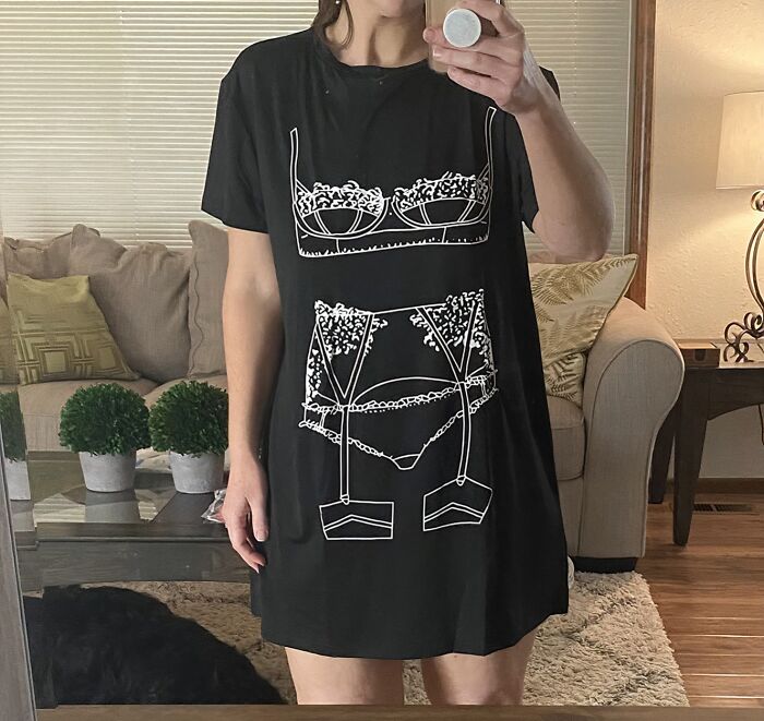 This Lingerie-Print Nightgown Is The Ultimate "Inception" Of Sleepwear, Perfect For The Woman Who Loves A Good Fashion Paradox