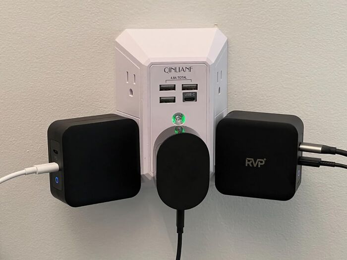 This Wall Socket Extender With USB Ports Is The Must-Have Gadget For Any Tech-Loving Panda – It's The Perfect Way To Charge All Your Devices Simultaneously Without The Tangled Mess