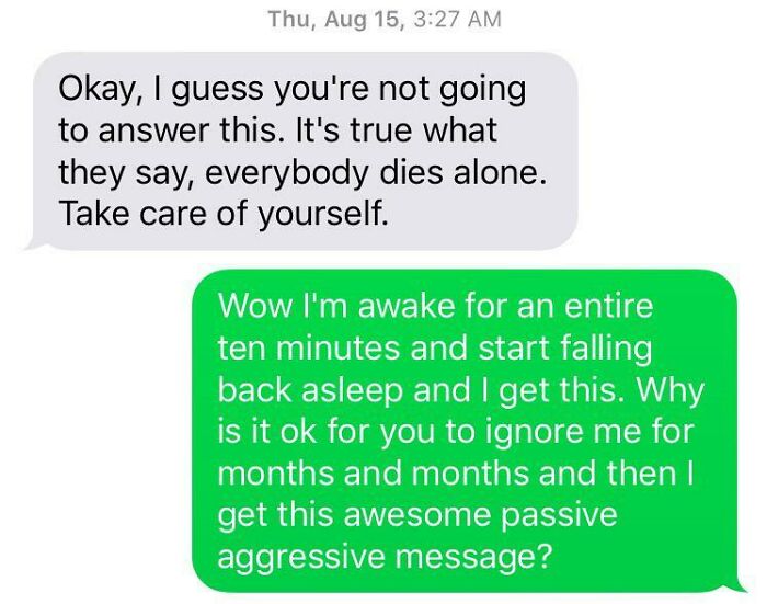 My Father Just Randomly Sends Messages Like This For No Reason, And Then I Hear Nothing Again For Months. I Hadn’t Heard From Him For About 5 Months Before This