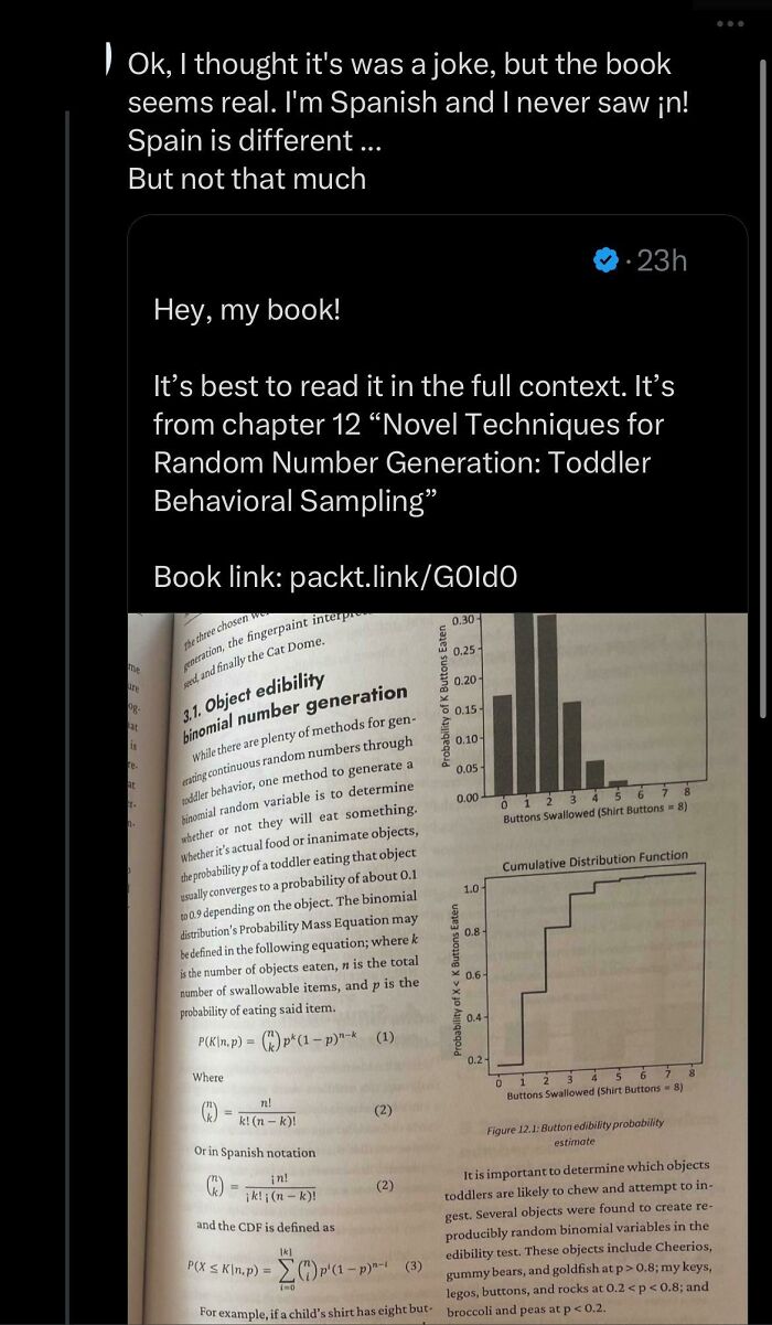 I Made A Joke About Spanish Notation In My Parody Science Book And It Seems To Be Fooling A Lot Of People, Even After I Post The Full Page