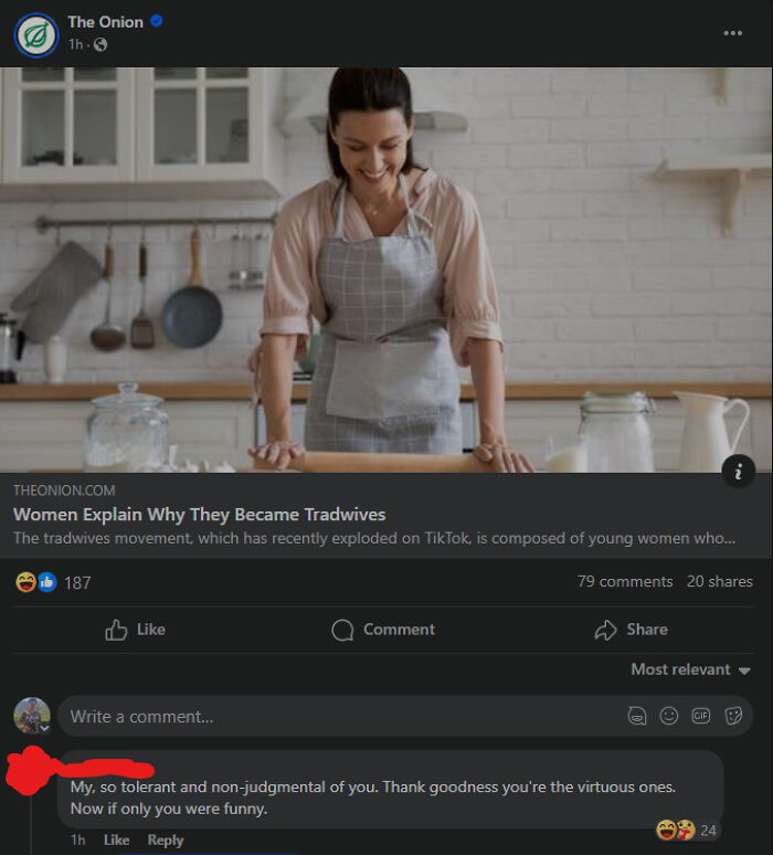 Ah Yes, The Onion. The Paragon Of Tolerance