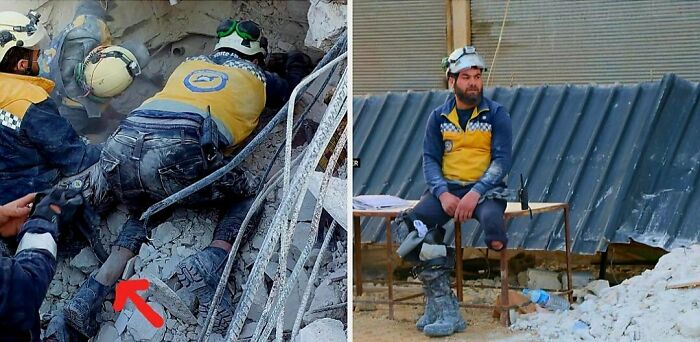 A Syrian Hero, Lost His Leg In An Assad's Bombing, Still Kept Volunteering With The White Helmets