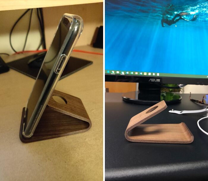 Your Phone Will Look So Sophisticated Resting On This Wood Dock, You Might Even Start Using It As A Decorative Piece 