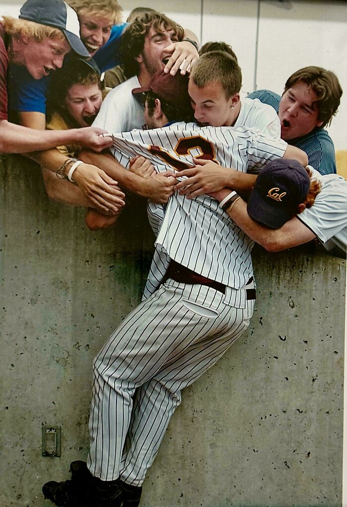 My Husband Celebrating With His Friends After Winning The Baseball State Championship, 2006