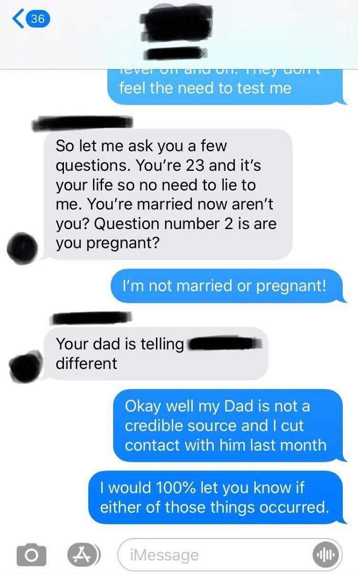 My Narcissist Dad Is Trying To Play Wounded Cow Again By Telling Family Members I Cut Him Off To Hide A Pregnancy And Marriage