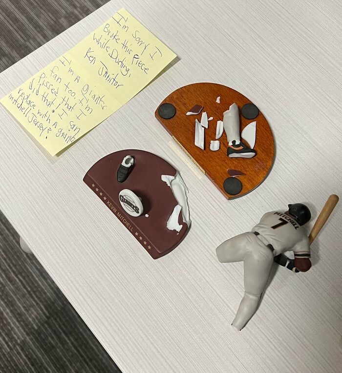 My Monday Morning Office Greeting. I Got This When I Was 9… 33 Years Ago. RIP Kevin Mitchell