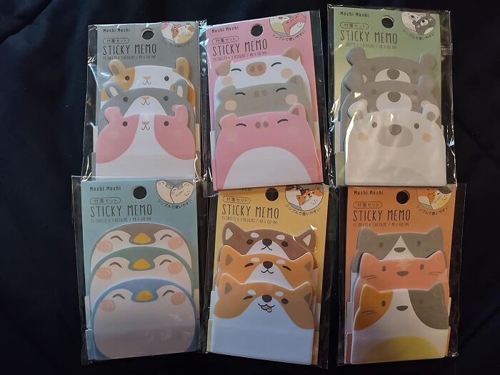 Cute animal sticky notes in assorted colors, perfect for office Olympics and adding fun to your workday.