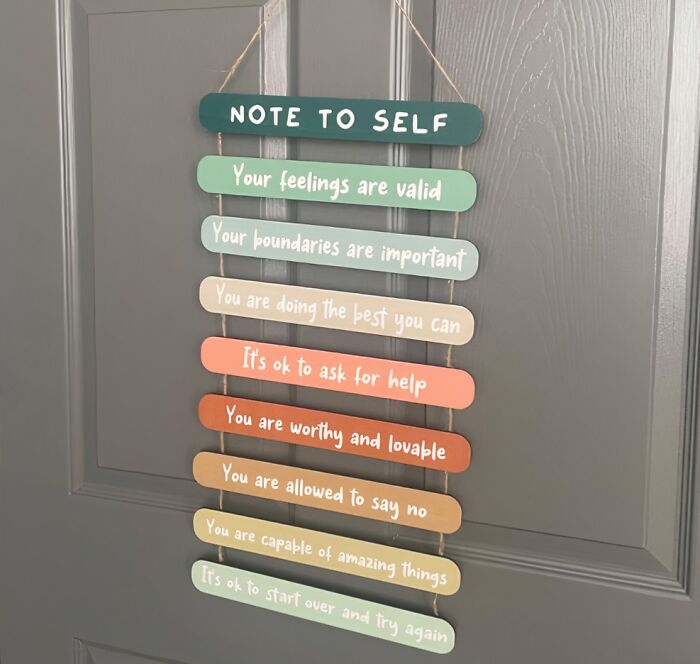 This Positive Psychology Affirmations Wall Art Is The Gentle Reminder That You Are Capable, Strong, And Worthy Of Happiness