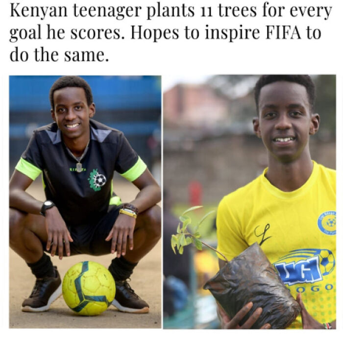 Kenyan Teenagers Plants 11 Trees For Every Goal He Scores