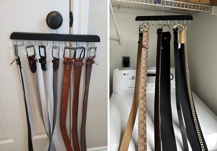Hang Your Belts On A Belt Organizer 