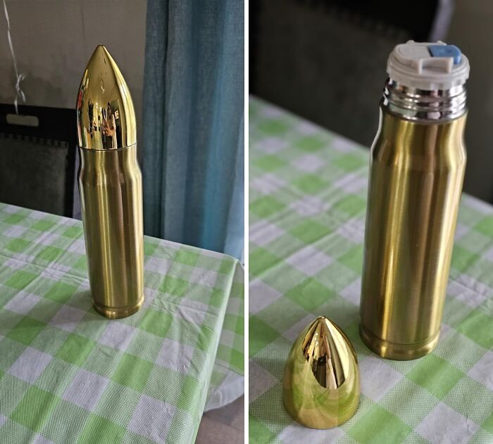 Even Your Coffee Needs A Little Firepower With This Sleek And Stylish Bullet-Shaped Hunting Tumbler