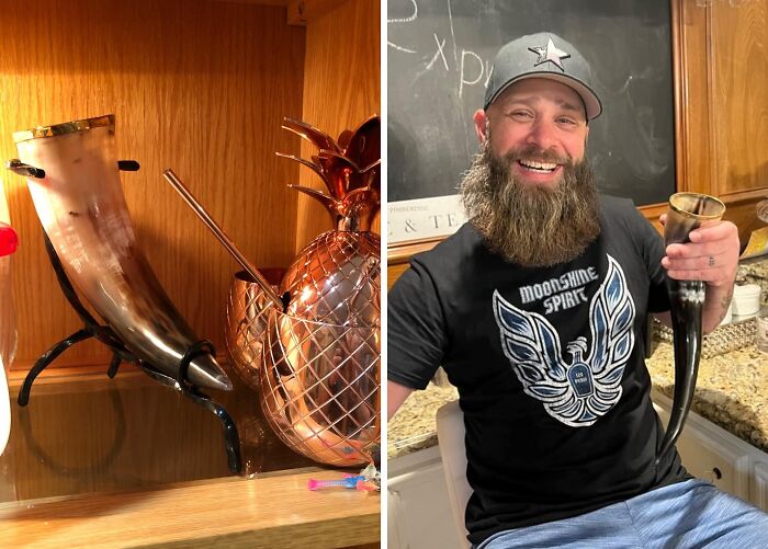 Feast Like A Viking King With This Natural Ox Horn, Perfect For Hearty Ales, Mead, Or Even Your Morning Coffee (If You're Feeling Particularly Bold)