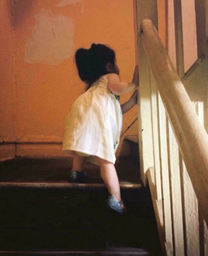 Some Time Ago, I Captured This Moment Of My Little Daughter, Daring The Unknown