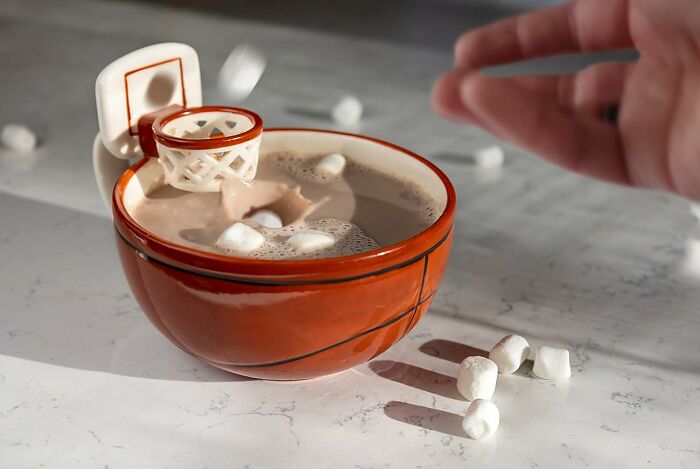 Dunk Your Donuts: Basketball Mug With A Hoop For Slam-Dunk Snacking