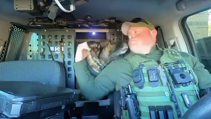 Police Dog Retires After Nearly A Decade Of Service, Heartwarming Video Is Spreading Online Police Dog Retires After Nearly A Decade Of Service, Heartwarming Video Is Spreading Online