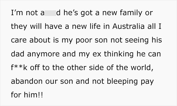 Man Chooses To Abandon 8-Year-Old Son For A Move To Australia, Sees No Issue With His Decision Man Chooses To Abandon 8-Year-Old Son For A Move To Australia, Sees No Issue With His Decision