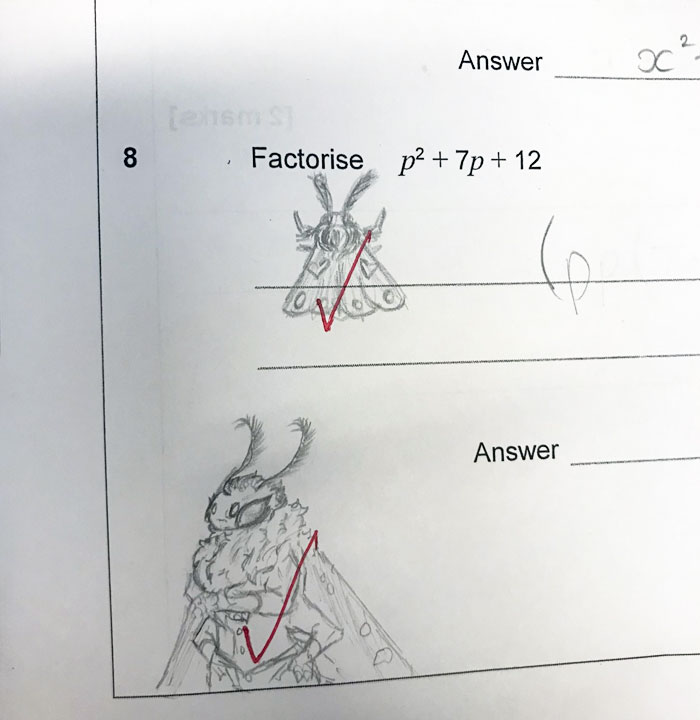 My Teacher Marked The Doodles I Was Doing On My Work 