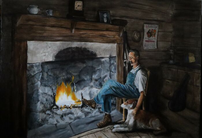 Saw An Old Grainy Photo Online. Had To Paint It