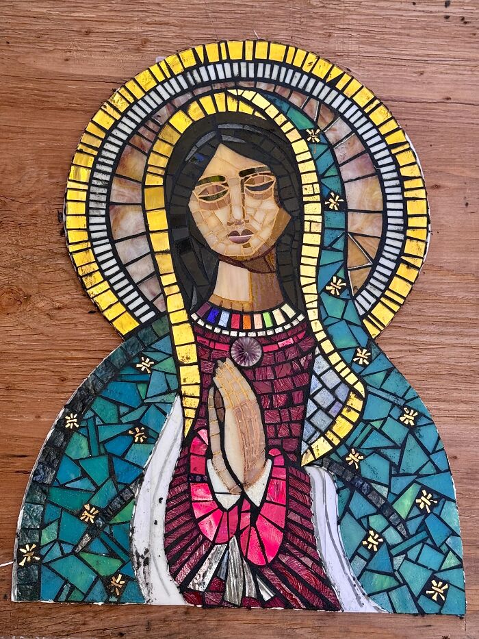 I Captured The Stages Of My Mosaic Artwork Illustrating The Holy &lsquo;Mary&rsquo;