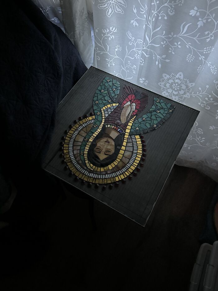 I Captured The Stages Of My Mosaic Artwork Illustrating The Holy &lsquo;Mary&rsquo;